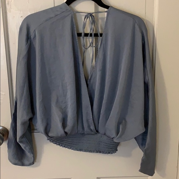 Express Gray Crop Top - Picture 2 of 5